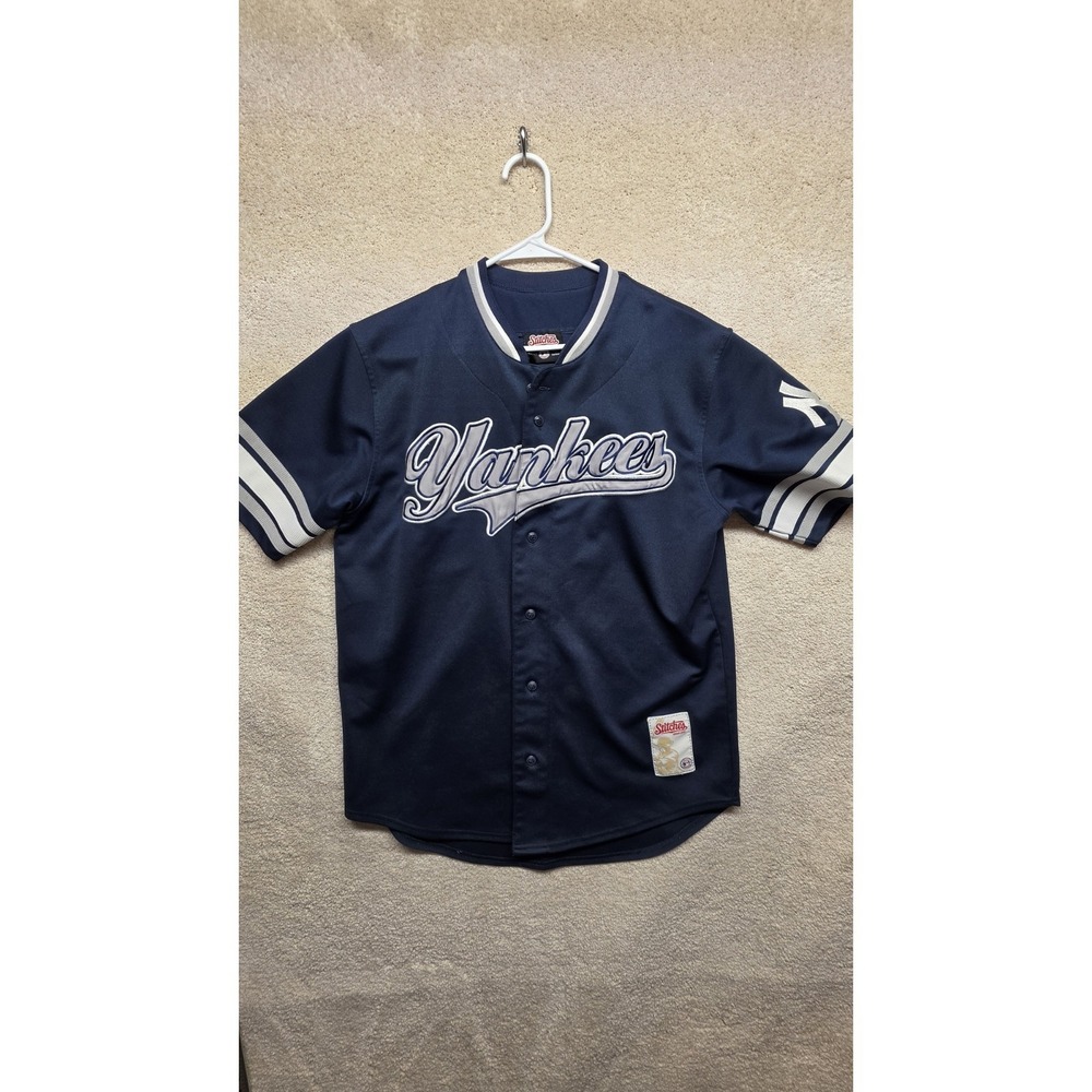 New York Yankees Stitches Athletic Gear‎ Embroidered Jersey Navy Size Medium